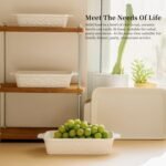 Casserole Dishes for Oven, Baking Dishes, Ceramic Bakeware Sets of 4, Rectangular Baking Pan Set with Handles for Baking, Casserole, Kitchen, Wedding Gift,White - Image 6