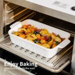 Casserole Dishes for Oven, Baking Dishes, Ceramic Bakeware Sets of 4, Rectangular Baking Pan Set with Handles for Baking, Casserole, Kitchen, Wedding Gift,White - Image 7
