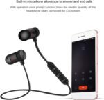 POCREATION Bluetooth Neckband Headphones, Magnet Bluetooth Sports Earphone Headset Headphone Sport Noise Cancelling Headphone for Gym Workout Running (Black) - Image 7