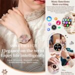 Smart Watch (Answer/Make Calls) for Women,1.32" AMOLED Smartwatch for Android and for iPhone, 3ATM Fitness Tracker with Heart Rate/Sleep/SpO2 Monitor, 100+ Sport Modes Fitness Watch (Gold) - Image 3