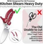 Heavy Duty Poultry Shears Scissors,Kitchen Shears for food Heavy Duty,Kitchen Scissors All Purpose,Chicken,Fish,Meat,Easily Separable for Thorough Cleaning,Dishwasher Safe. - Image 6