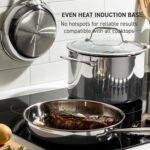 T-Fal Pro Tri-Ply Stainless Steel Large Dutch Oven Pot with Lid, 6 Quart Induction Pot, Oven Safe 500F, Lid 350F, Fast & Even Heat, Professional Quality & Durability, Silver - Image 5