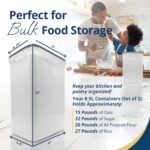 Reli. 8.5L Airtight Food Storage Containers with Lids (2 Sets) Kitchen Organizers and Storage Containers, Pantry Organizers | BPA Free Plastic XXL Set w/ 2 Measuring Cups, 6 Labels, Pen - Image 4