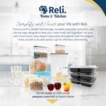 Reli. 8.5L Airtight Food Storage Containers with Lids (2 Sets) Kitchen Organizers and Storage Containers, Pantry Organizers | BPA Free Plastic XXL Set w/ 2 Measuring Cups, 6 Labels, Pen - Image 7