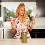 Paris Hilton Kitchen Set Tool Crock with Silicone Cooking Utensils, Stainless Steel Whisk and Ladle, 7-Piece, Pink and Gold - Image 3