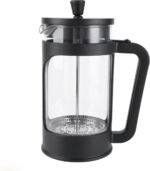 French press, borosilicate glass French press coffee maker, 3 layer stainless steel tea press,34oz large french press, suitable for home, office, kitchen, travel, fashion black - Image 3