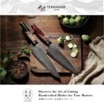 Japanese Gyutou Knife Pro. Handcrafted 8 inch Chef Knife Handmade Forged Knife Japan VG-10 Damascus Steel -Kokoro ser. - Image 3