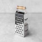 Twine Acacia Wood Handled Cheese Grater, Stainless Steel Grater, Citrus Zester, Reinforced Base, Vintage Kitchenware - Image 6