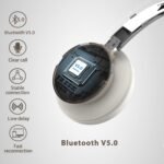 Bluetooth Headset with Microphone, Wireless Headphones with Noise Cancelling Mic, 26hrs talktime, On Ear Headphones with Mic Mute for Mac/Laptop/Zoom/Teams/Call Center/Office/Home Gold - Image 3