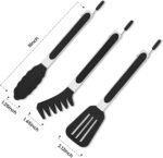 3 Pack Silicone Tongs for Cooking,Maywe Tanso 9 Inch Cooking Kitchen Tongs with Silicone Tips,Nonstick Stainless Steel Tongs for Steak Pie Pizza Pasta Spaghetti Salad BBQ Buffet - Image 5
