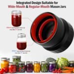 2026 Upgraded Mason Jar Vacuum Sealer, Electric Vacuum Sealer for Regular Mouth and Wide Mouth Canning Jars, Fully Automated and Portable - Image 4
