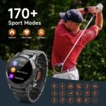 Smart Watches for Men,Military Rugged Men Smartwatch, Stainless Steel Body, IP68 Waterproof, 30-Day Long Standby, Answer/Make Call, 1.43" HD Screen, Compatible for Android iOS(2 Bands) - Image 6