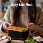 Double Premium Bento Box Adult, 67 fl oz BPA-Free - Black Stackable Lunch Box with Leak-Proof Lids & Dividers, Perfect for Meal Prep, Lunches & Portion Control - Image 6