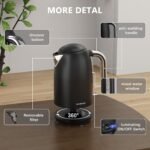 Evoloop Electric Kettles, 1.7L Tea Kettle, Hot Water Boiler Heater, Stainless Steel Electric Teapots BPA Free, Auto Shut-Off & Boil-Dry Protection, 120V/1500W-Black - Image 5