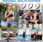 Smart Ring Health Tracking, Sleep Tracking, Heart Rate, Blood Oxygen, Blood Pressure，Fitness Ring, Activity Monitoring, 5 Days Battery, 5ATM Waterproof, No Subscription (Silver, 12#) - Image 5
