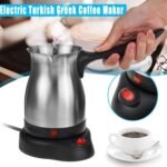 Electric Turkish Coffee Maker Machine, 600ML Stainless Steel Greek Turkish Coffee Pot with Anti Scald Handle, Heating Tea Maker Kettle for Arabic Tea Milk - Image 4