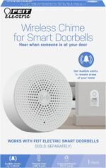 Feit Electric Smart Doorbell Chime Accessory, USB-Powered Wireless Chime with 4 Adjustable Sounds, 80dB Alerts, 150ft Range, Works Smart Doorbell Only (Sold Separately) - Image 3