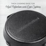 Fresh Australian Kitchen 12" Cast Iron Skillets Nonstick - Pre Seasoned Frying Pan Cookware Pan for Cooking - Image 4