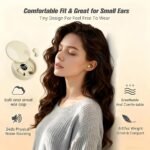 Mini Invisible Headphones Bluetooth 5.4 True Wireless Hidden in-Ear Earphones Sport Audio Earbud,Comfortable Mini Earbuds for Sleep Friendly Side Sleeping Earphones, for Work (Black) - Image 3