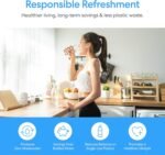 Brio Bottom Loading Water Cooler Dispenser for 5 Gallon Bottles - 3 Temperatures with Hot, Room & Cold Spouts, Child Safety Lock, LED Display with Empty Bottle Alert, Stainless Steel - Image 5