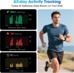 DAVIKO Pedometer Watch Senior Friendly No App/Phone Required, Waterproof Fitness Tracker Watch with Step Counter Calories/Sleep Tracker for Walking Running for Men Women - Image 4