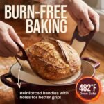 Pro Silicone Bread Sling 2 Pcs - 9in Round & Oval 482F Heat Resistant Dough Lifter, Non-Stick Dutch Oven Liners, Long Handles, Reusable Sourdough Bread Baking Supplies, Sourdough Gifts - Image 4