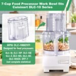 Replacement 7-Cup Pusher & Sleeve Assembly for Cuisinart DLC-10 & DFP-7 Series | Fits DLC-118BGTXT1, DLC-117BGTXT-1, FP-631AGTXT-1 Food Processor Work Bowl - Image 3