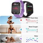 Smart Watches for Men,1.85" HD Display Compatible iPhone/Android (Answer/Make Calls),110+ Sport Modes Fitness Tracker with Heart Rate/Sleep/Sp02 Monitor,IP68 Waterproof (Light Purple, 1.85) - Image 3