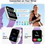 Smart Watches for Men,1.85" HD Display Compatible iPhone/Android (Answer/Make Calls),110+ Sport Modes Fitness Tracker with Heart Rate/Sleep/Sp02 Monitor,IP68 Waterproof (Light Purple, 1.85) - Image 4