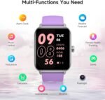 Smart Watches for Men,1.85" HD Display Compatible iPhone/Android (Answer/Make Calls),110+ Sport Modes Fitness Tracker with Heart Rate/Sleep/Sp02 Monitor,IP68 Waterproof (Light Purple, 1.85) - Image 5