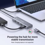 UGREEN USB Hub 4 Ports, C & 3 A Multiport Adapter, 2ft Long Cable Powered 3.0 Hub With C Power Port for Laptop, Desktop, PS5, Xbox Series, and More Devices - Image 5