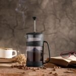 French Press Coffee and Tea Maker - 400ml (13.5oz) BPA-Free Heat-Resistant Plastic Body - Perfect for Herbal Tea, Filter Coffee, and Espresso Brewing - Sleek Black Design - Image 3