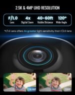 Security Cameras Wireless Outdoor, 2.5K WiFi Battery Powered Cameras for Home Security with AI Motion Detection, Color Night Vision, IP66 Weatherproof, 2-Way Audio, SD/Cloud Storage - Image 3