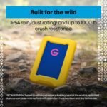 1TB G-Drive ArmorATD Rugged, Durable Portable External HDD, Up to 130MB/s, USB-C (5Gbps), USB 3.2 Gen 1 – SDPHE1G-001T - Image 5