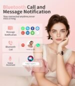 LIGE Smart Watches for Women with Diamonds, 1.27” TFT Smartwatch,IP68 Waterproof Fitness Tracker with Bluetooth Calls(Answer&Make),111 Sport Modes Pedometer for Android iOS - Image 3