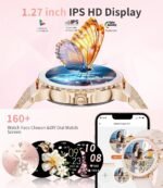 LIGE Smart Watches for Women with Diamonds, 1.27” TFT Smartwatch,IP68 Waterproof Fitness Tracker with Bluetooth Calls(Answer&Make),111 Sport Modes Pedometer for Android iOS - Image 5