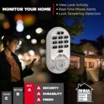 Kwikset Halo Wi-Fi Smart Lock, Keyless Entry Door Deadbolt, Geofence Auto-Unlock, Grade AAA Certified, No Hub Required Easy Install, Satin Nickel Lifetime Finish Warranty, Backlit Keypad - Image 4