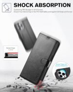 TUCCH Case Wallet for iPhone 13 Pro, RFID Blocking Card Holder Magnetic Stand PU Leather Folio Cover, Protective TPU Shockproof Inner Shell 6.1-inch 2021, Black - Image 5