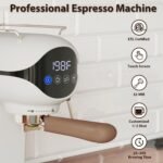 Espresso Machine with Steam Milk Frother Semi Automatic 20 Bar Compact White with Touch Screen for home Cafetera Espresso, Latte, Cappuccino, Americano, Macchiato - Image 4