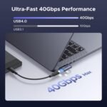 UGREEN 40Gbps Right Angle USB C Adapter Combo, 2-Pack 90 Degree USB-C Adapter Compatible with MacBook Pro/Air, Steam Deck, Switch, ROG Ally, Thunderbolt 4, iPhone 16/17, iPad - Image 4