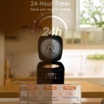 Mini Protable Smart Rice Cooker,2L,5 Cups Cooked/3 Cups Uncooked, 400W Non-Stick Rice Maker, 24 hours Timer Delay,10 Functions,Fast Cooker - Image 5