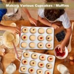 TeamFar 12-Cup Muffin Pan, Stainless Steel Cupcake Pans Muffin Tin Set for Oven Baking Mini Brownies Quiches Tarts, Non Toxic & Regular Size, Dishwasher Safe – Set of 2 - Image 5