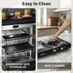 SINCHO 2-Burner Induction Cooktop with Removable Griddle, 1800W Portable Induction Stove, Non-Stick Surface, 9 Power Levels & 99-Min Timer - Image 5