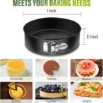 Vakoo Springform Pan - Nonstick, Leakproof Cheesecake Pan for Baking, Easy Release, No Parchment Paper Needed, 7 Inch - Image 5