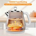 Electric Tea Kettle, 1350W /1.8L Hot Water Boiler Heater Pot, Retro Electric Kettle, Stainless Steel Electric Teapot, Auto Shut-Off & Boil-Dry Protection,White - Image 4
