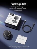 UGREEN MagFlow Magnetic Foldable Charging Station, 2-in-1 Fast Wireless Charger Compatible with iPhone 17 17 Air 17 Pro 17 Pro Max 16 15 14 13 12, Airpods3 2 Pro (No AC Adapter) - Image 7