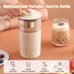 WOOLALA 5-In-1 Portable Electric Kettle DIY Differen Drinks, 110V Milk Tea Machine Coffee Maker Auto Stir Milk Foam Maker 350ML Personal Travel Mug, 7Minutes Fast Boiling - Image 3