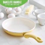 GreenLife Nonstick 8" Frying Pan Skillet, Non-Toxic PFAS-Free Ceramic Nonstick, Dishwasher & Oven Safe, Stay-Cool Handles, Wobble Free, Yellow - Image 6