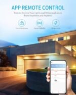 Outdoor WiFi Outlet, Outdoor Plug with 3 Ground Outlets, Compatible with Amazon Alexa, Google Assistant, Remote Control Outdoor Light Timer Outlet Waterproof, FCC Certified - Image 4