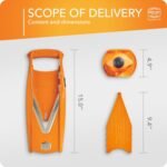 Mandoline Food Slicer Börner V5 (Basic Set) by Reston Lloyd • V-Slicer with Food Holder • Made in Germany • Fruit & Vegetable Chopper • Multiple Settings • Color: Orange - Image 6